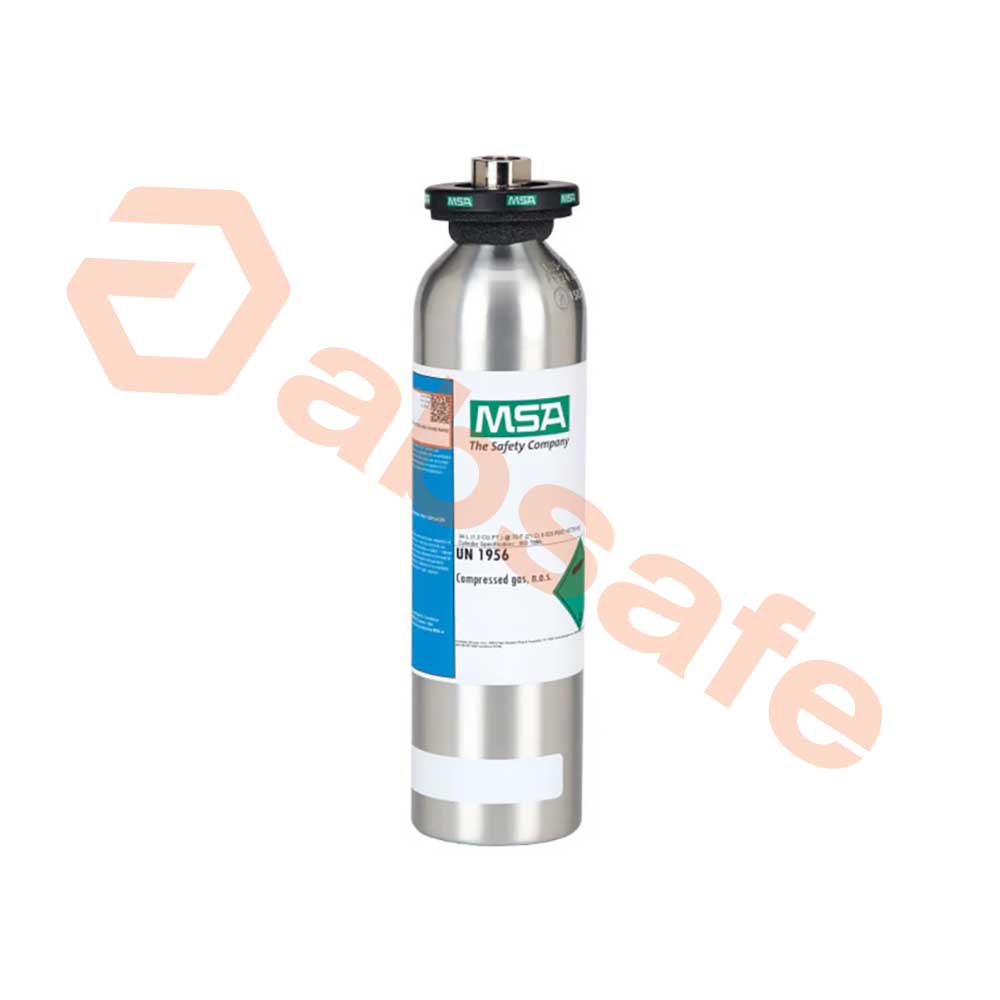 MSA ECONO-CAL Calibration Gas 34lt - 4 Gas Pentane Simulant (LEL, 60ppm CO, H2S, O2) | Size: 34lt