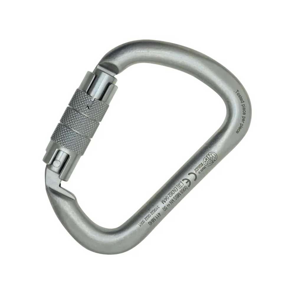 Kong 411 Extra Large Carbon Steel Tri-lock Climbing Karabiner