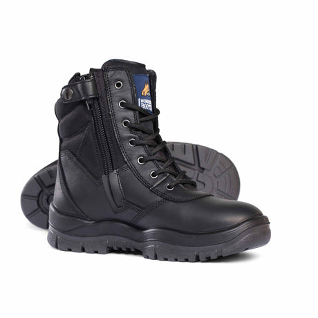 Mongrel Boots Black Non-Safety High Leg ZipSider Boot 951020-Size(Aust-Mens)