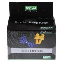 MSA BLOCKA Corded Disposable Earplugs - Box of 100 | Style: Box of 100