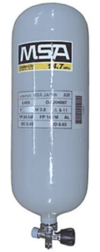 MSA 768639 MSA 9L 300 BAR CARBON FIBRE w/ STRAIGHT LINE VALVE WITH GAUGE