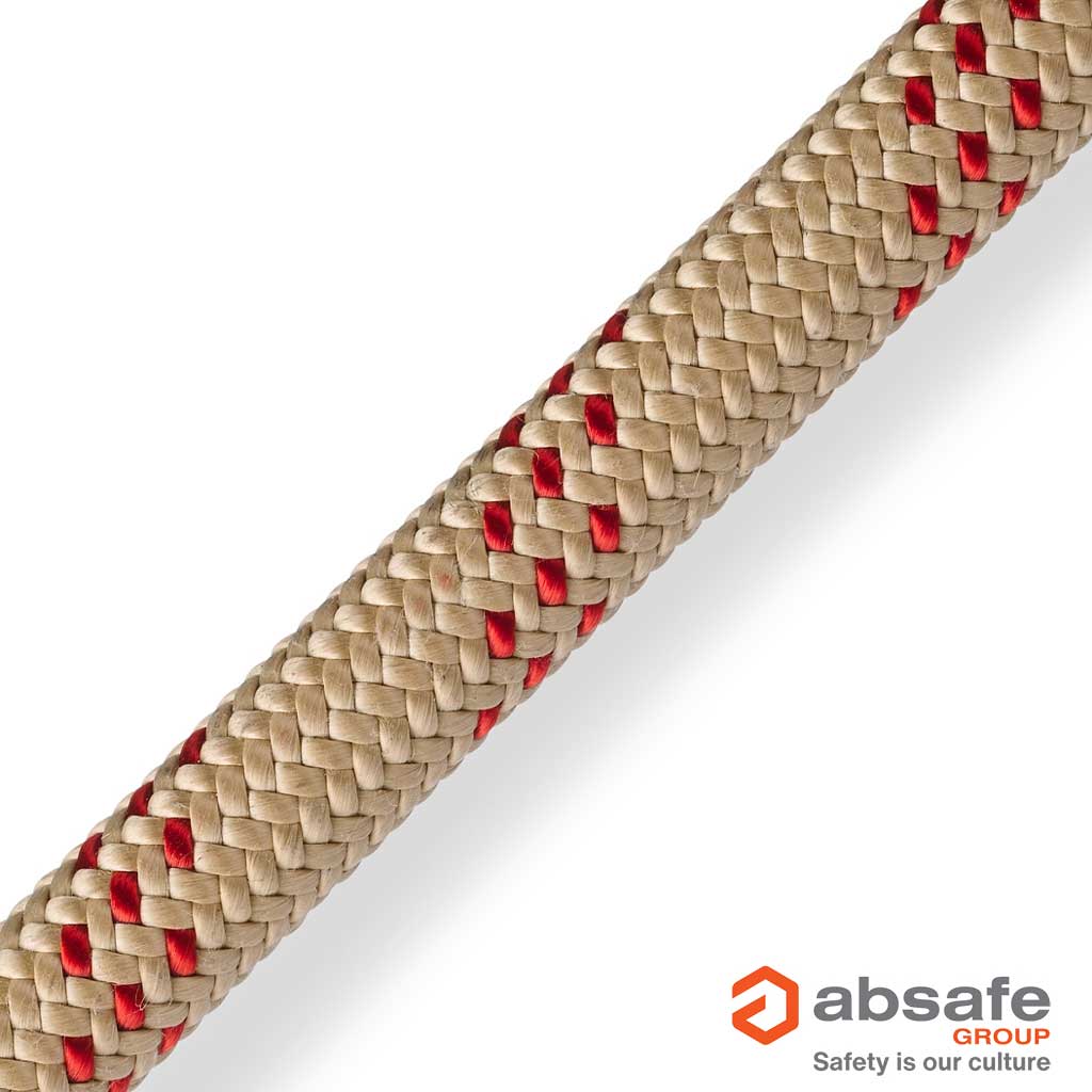 PROTEC 500 11mm 200mR MAYKC4605 | Colour: NATURAL/RED Abseiling Rope