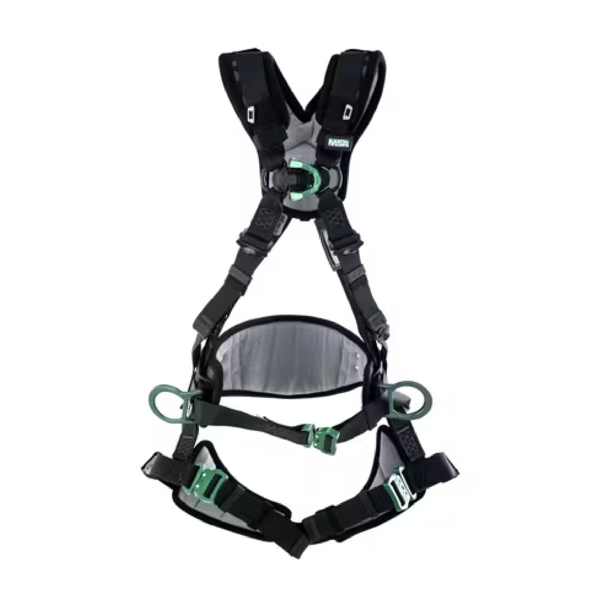 MSA V-FIT HARNESS, BACK D-RING/FRONT D-RING/SHOULDER LOOP, QUICK CONNECTION BUCKLE, LEG/SHOULDER/WAIST PAD