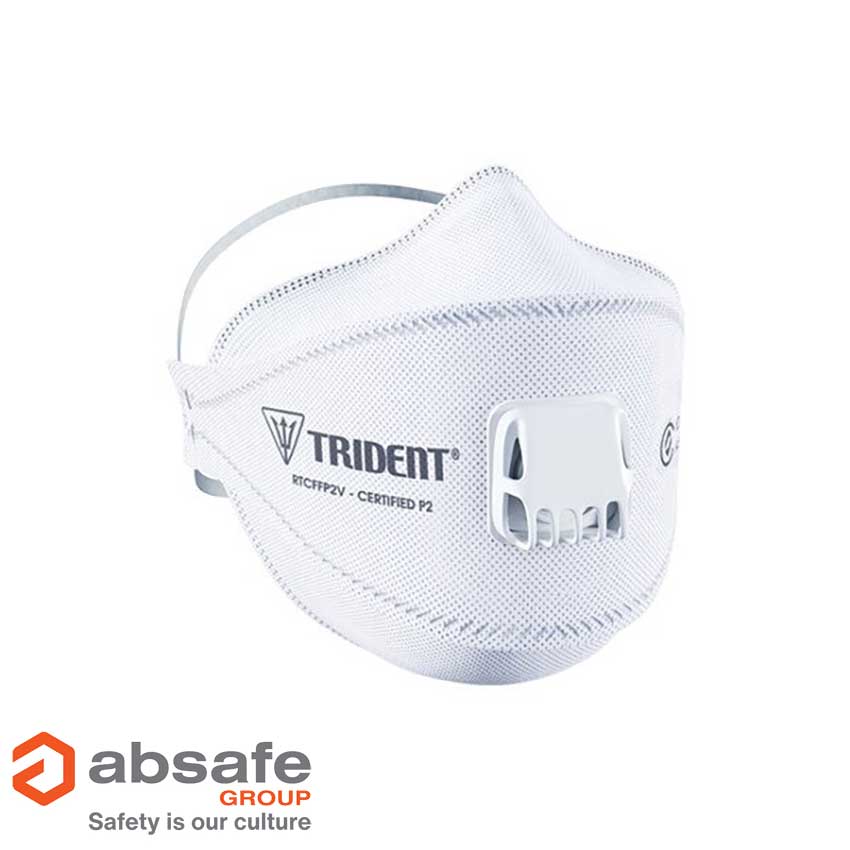 TRIDENT Respirator Flat Fold P2 Valved