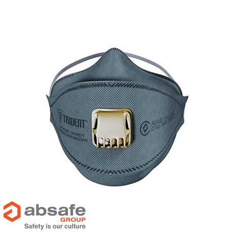TRIDENT Respirator Flat Fold P2 (20pcs) Regular Carbon Valved