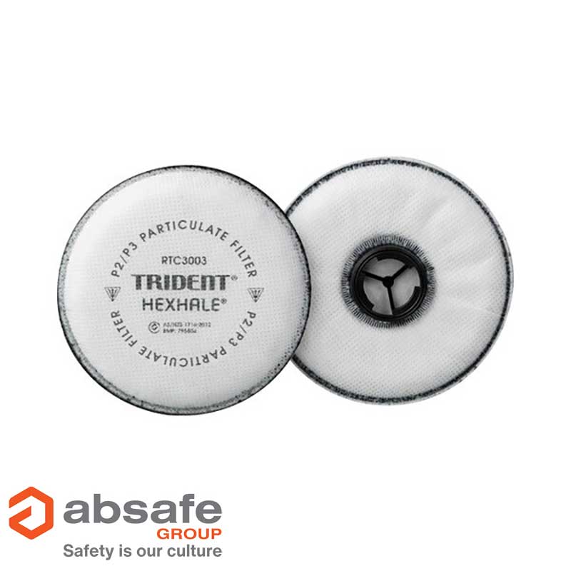 Respirator TRIDENT® HEXHALE® P2/P3 Particulate with Nuisance Level Organic Vapour Relief Filter