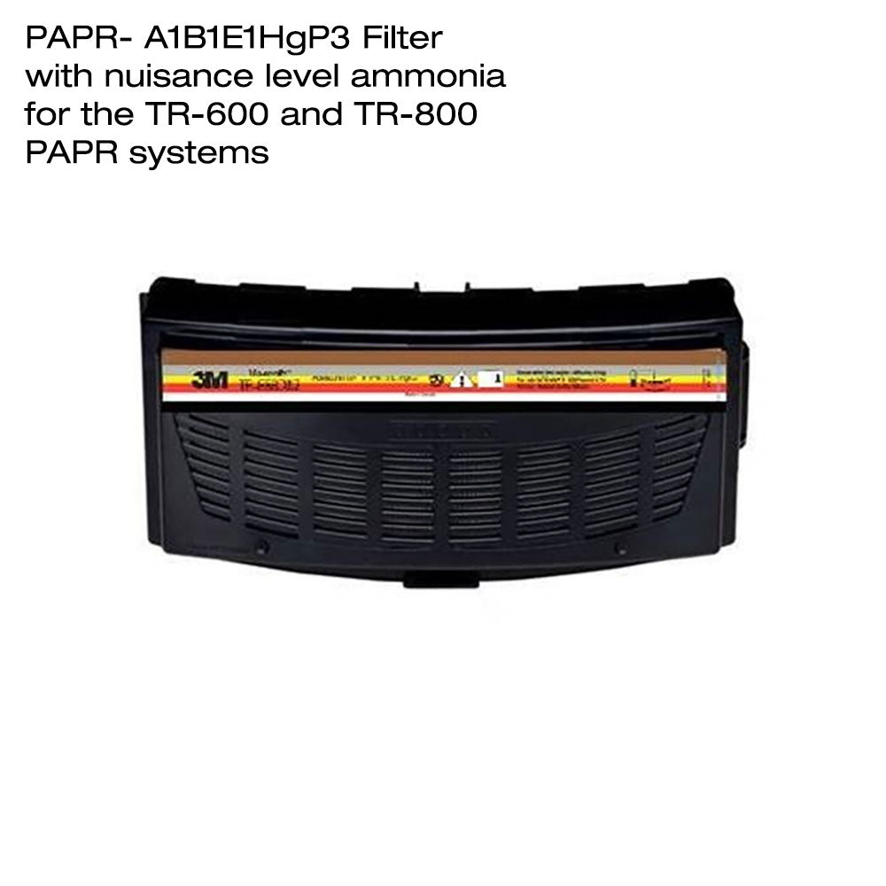 TR-6580ANZ - 3M Versaflo Filter, A1B1E1HgP3 - Filtering Acid Gas, Ammonia, Mercury, Organic Vapor, Particulate