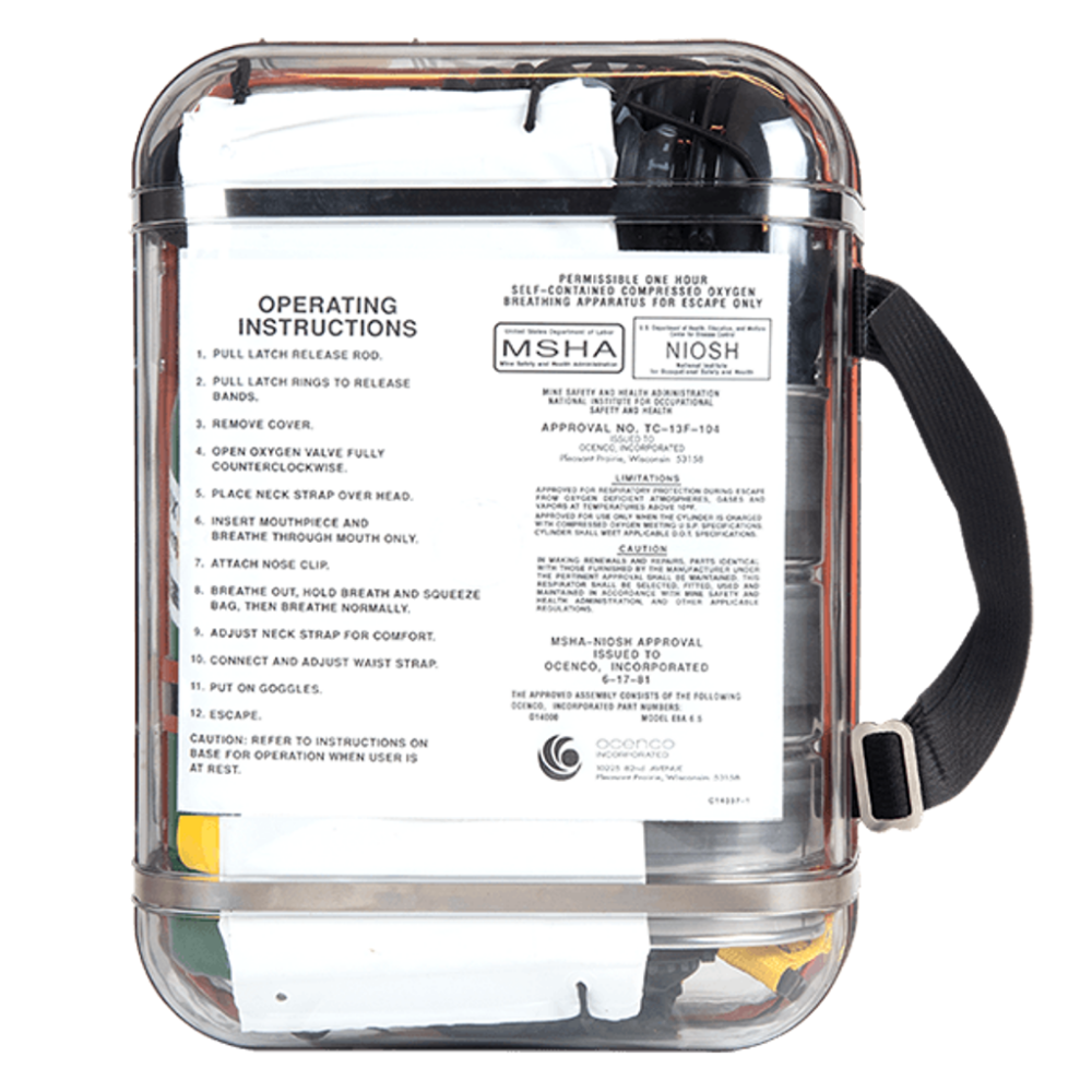 Ocenco Self Contained Self Rescuer/Rebreather 90 Minute EBA 6.5