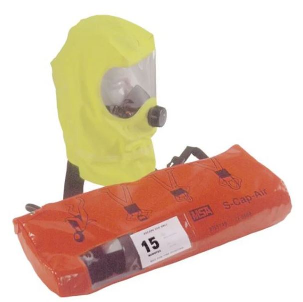 MSA BREATHING APPARATUS LIFEGARD III, CIVILIAN 8 MINUTE, ESCAPE DEVICE COMPLETE