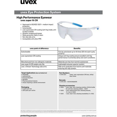 Uvex Super-fit CR Safety Glasses
