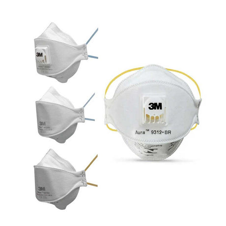3M 9300A+ AURA SERIES FLAT FOLD PARTICULATE RESPIRATORS P2 / P1
