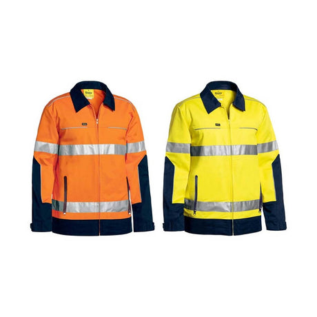 Bisley 3M Taped Hi Vis Drill Jacket with Liquid