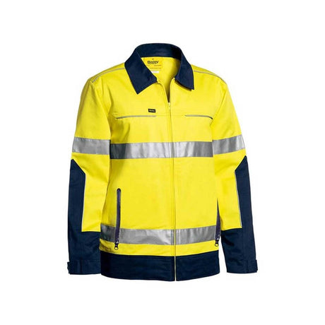 Bisley 3M Taped Hi Vis Drill Jacket with Liquid