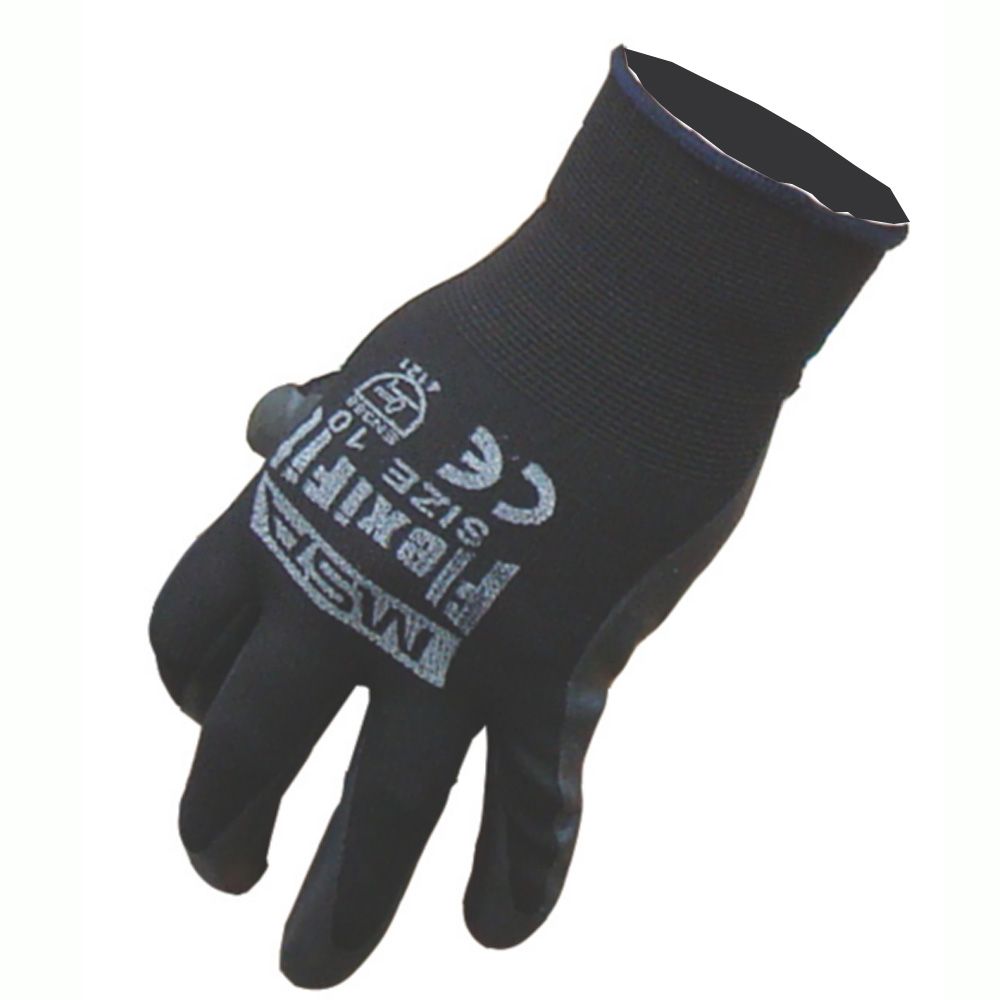 MSA Flexifit Foam Nitrile Gloves - Black