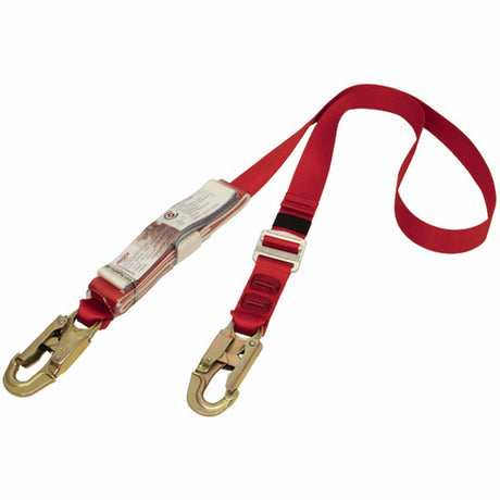 Protecta Adjustable Shock Absorbing Webbing Lanyard - Single Tail