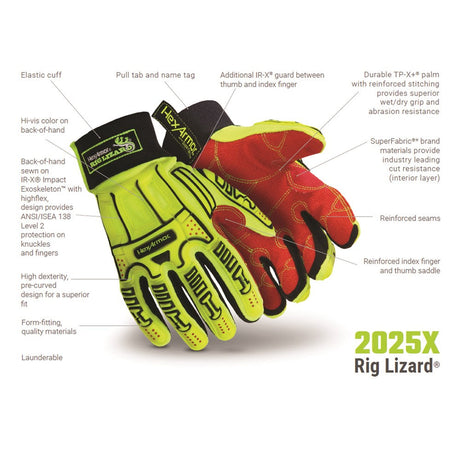 HexArmor 2025X Rig Lizard Heavy Duty Gloves