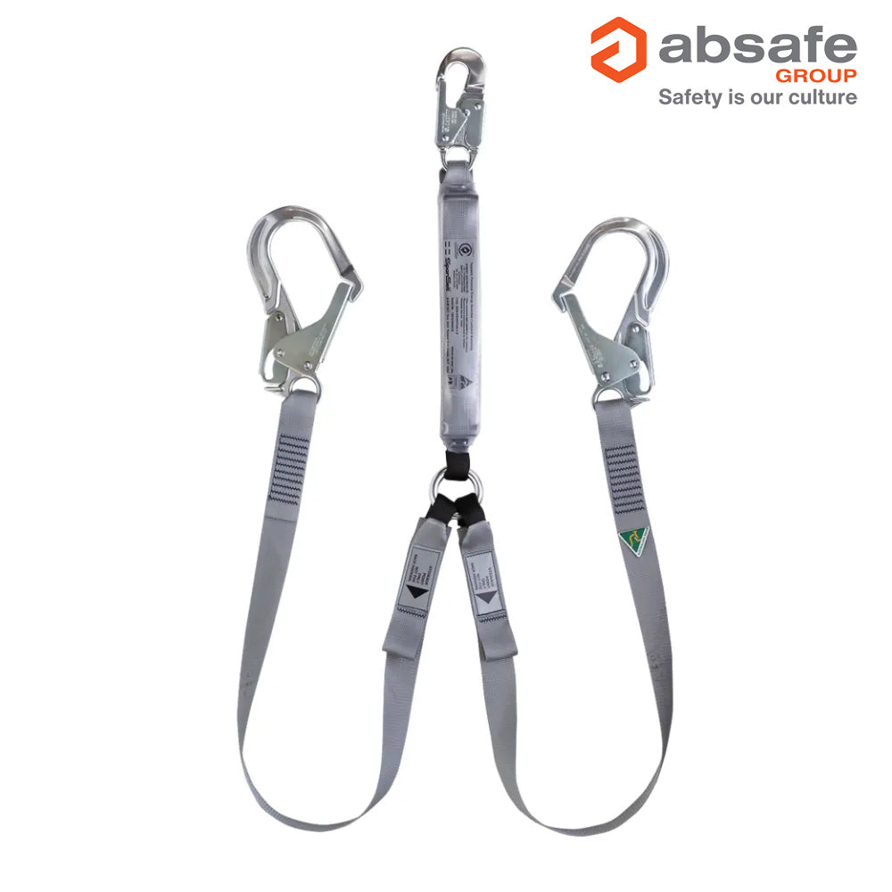 Spanset 3058 ERGO+ 140KG TWIN WEBBING LANYARD C/W ALU HOOKS