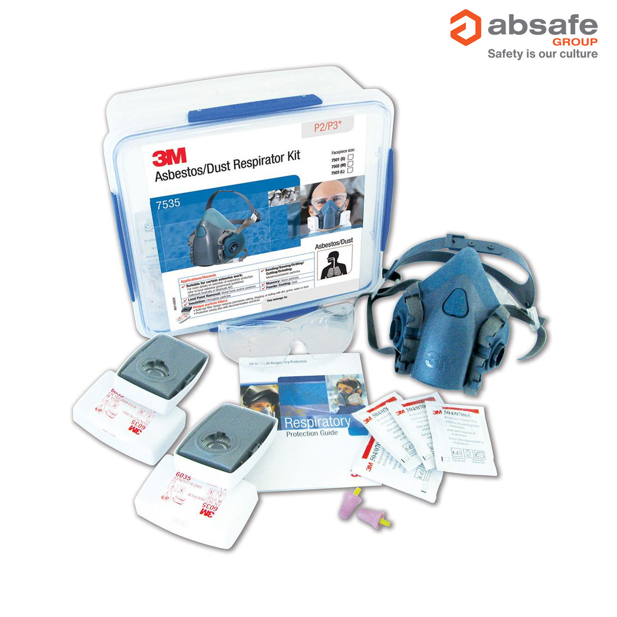 3M Reusable Respirator Starter Kits - Asbestos Smoke Silica Dust 7535