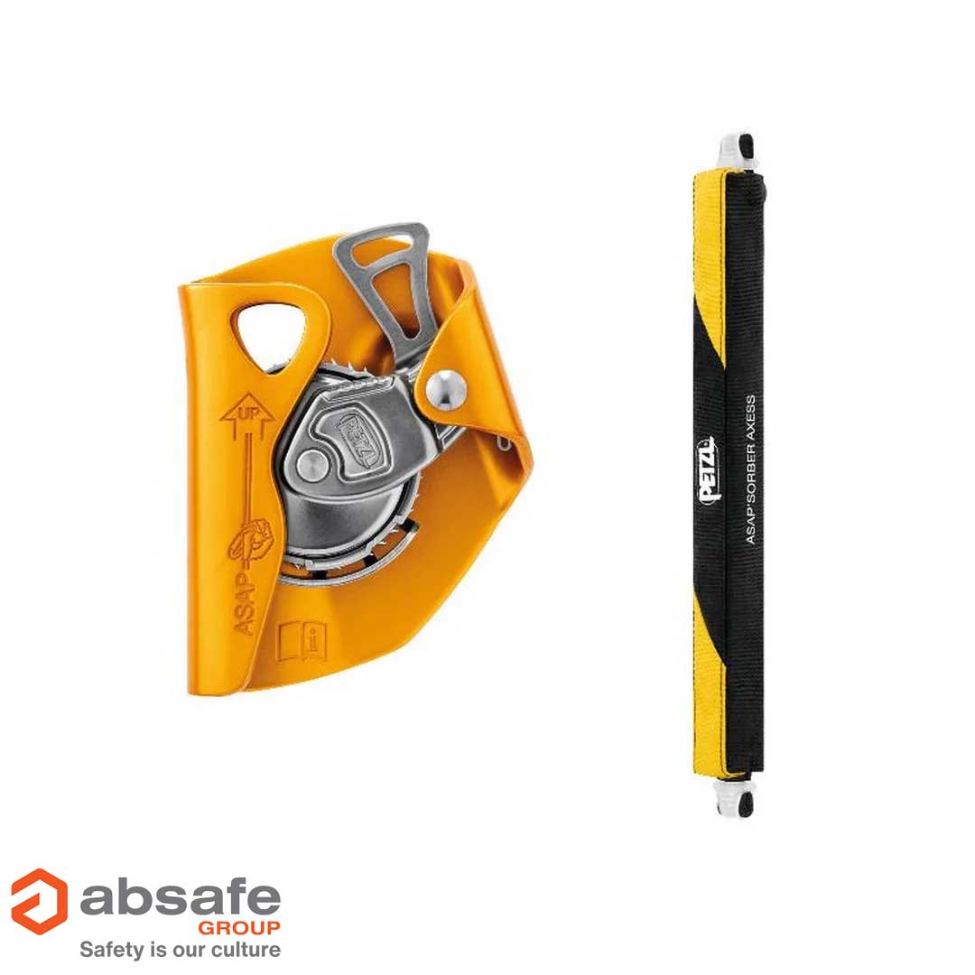 Petzl ASAP fall arrest backup device w/ AXESS Absorber Kit