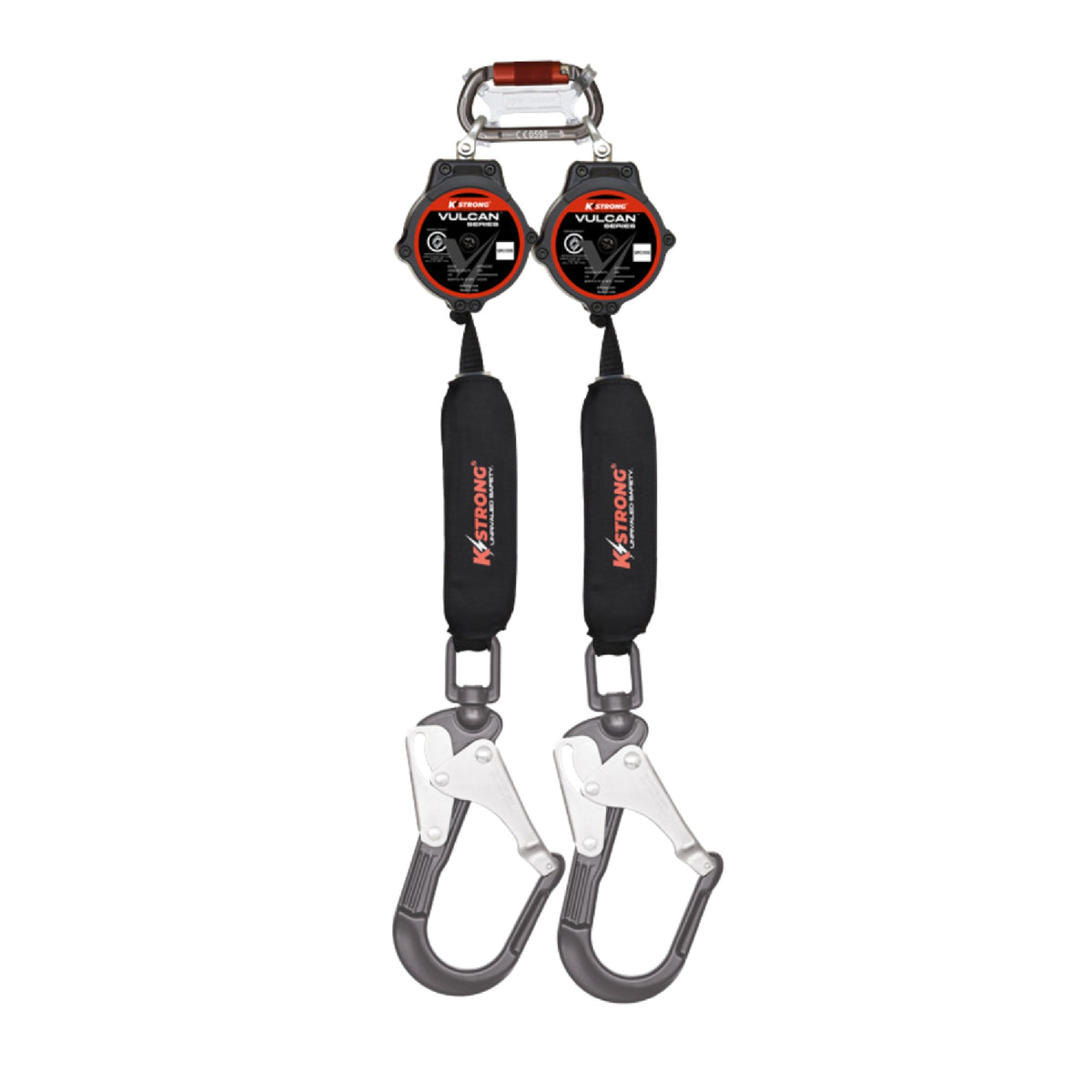 KStrong Vulcan 2m Twin SRL with Aluminum Scaffold Hook - AS/NZS 1891.3:2020