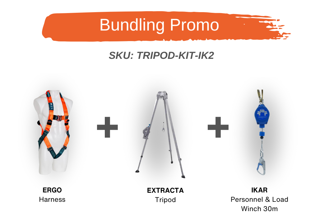 LADDER ACCESS TRIPOD KIT - HARNESS, EXTRACTA TRIPOD, TYPE 2 LOAD WINCH