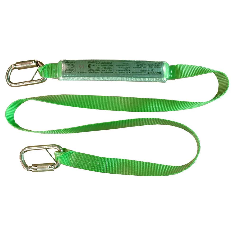 Miller 2m Webbing Lanyard Energy Absorbing with Triple Action Karibeaner