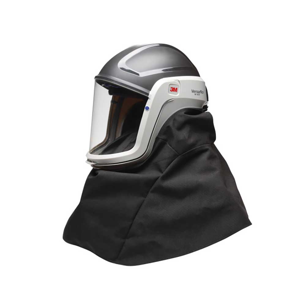 M-406 Headtop + Shroud - 3M Versaflo High Impact Helmet, with Premium Visor and M-448 Codura Shroud