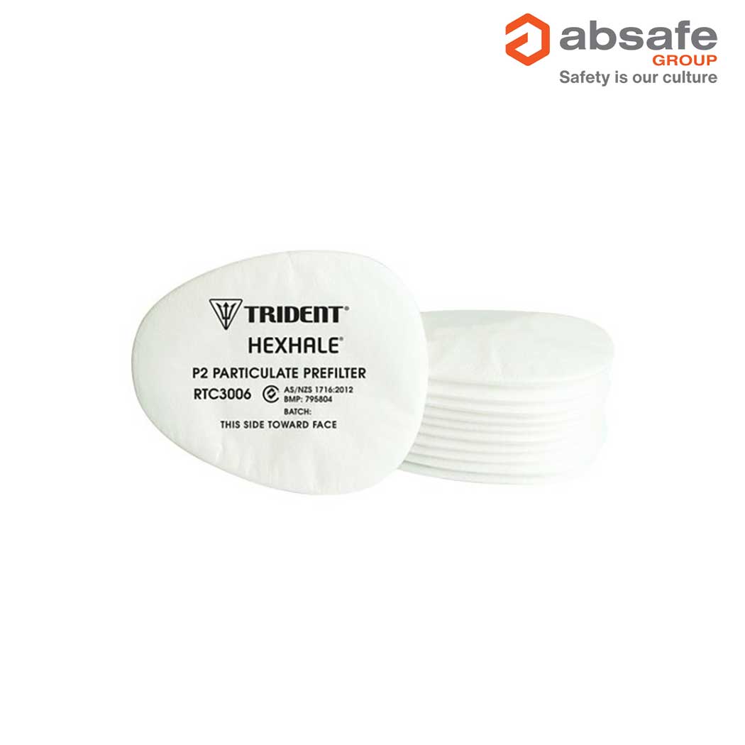 Trident Rtc3000 Respirator TRIDENT® HEXHALE® P2 Particulate PreFilter (10 pieces/5 pai ...