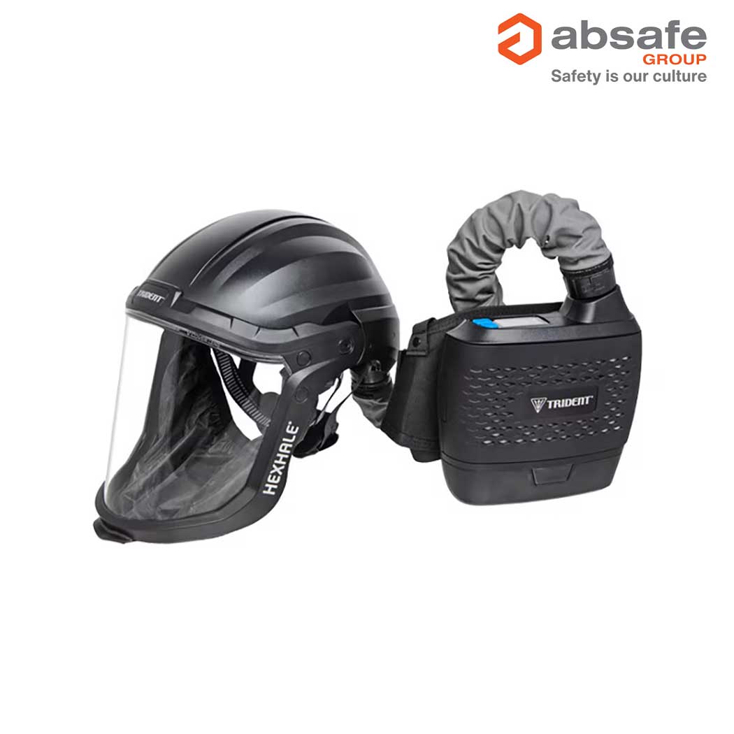 Respirator TRIDENT HEXHALE PAPR Complete System with Fast-Charging Extended Battery