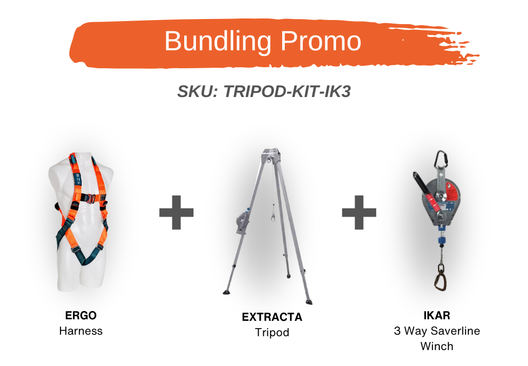 LADDER ACCESS TRIPOD KIT - HARNESS, EXTRACTA TRIPOD, TYPE 3 RECOVERY WINCH