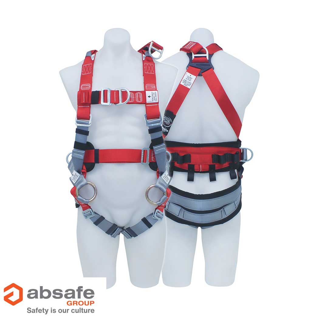 3M PROTECTA PRO Tower Workers Harness, Red and Gray