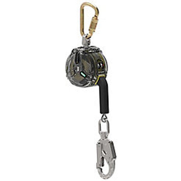 MSA Safety V-TEC CABLE PFL, 10' (3m), single-leg, 36CSN snaphook, steel carabiner (top), Clear