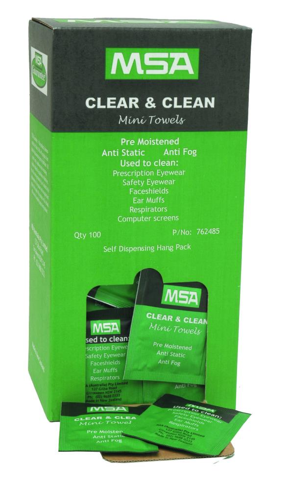 MSA Clean and Clear Wipes - Box of 100 | Style: Box of 100