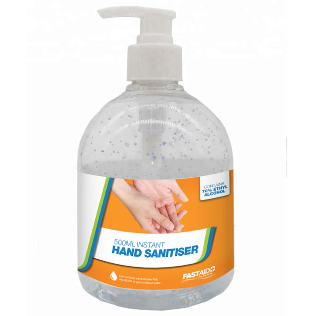FastAid Hand Sanitizer 70% alcohol pump bottle Absafe
