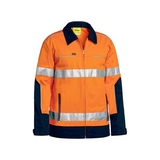 Bisley 3M Taped Hi Vis Drill Jacket with Liquid