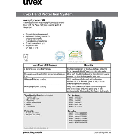Uvex Phynomic XG Safety Gloves